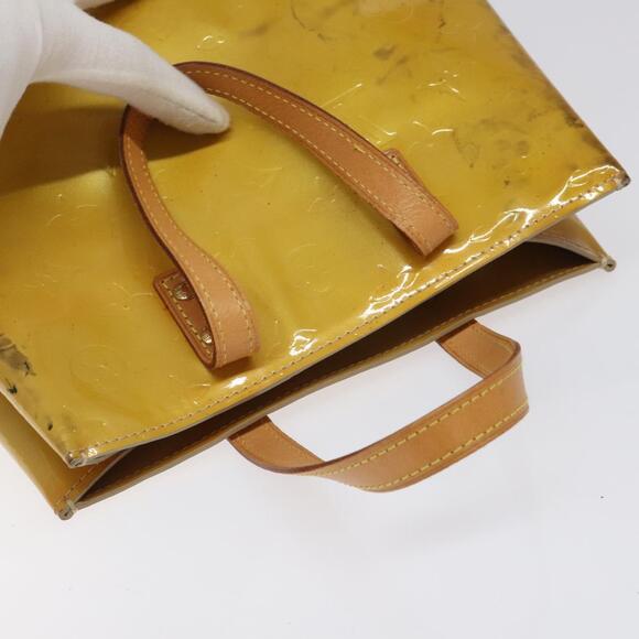 LOUIS VUITTON Monogram Vernis Reade PM Hand Bag Beige M91334 - Picture 6 of 12